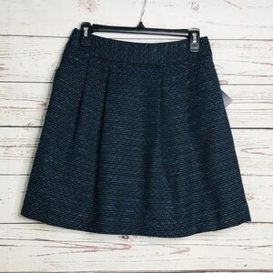 Halogen Pleated Tweed A Line Skirt Blue Size 2P